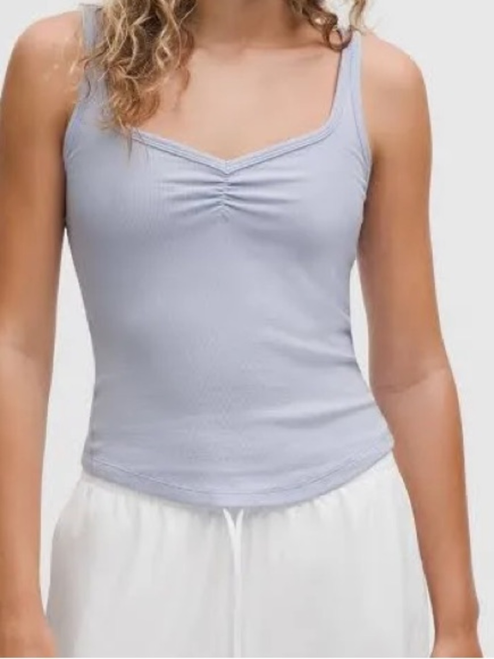 lululemon athletica Light blue Ribbed Camisole